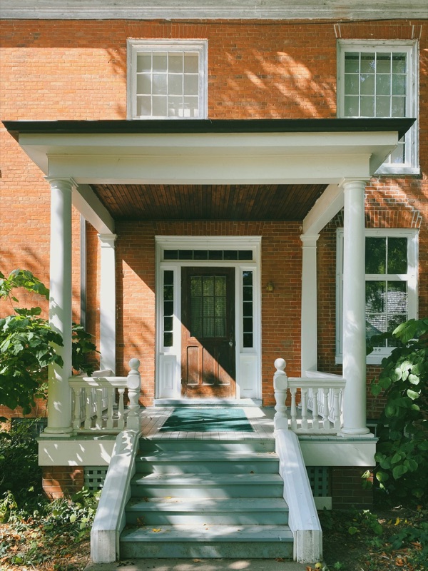 Front entrance and porch of a period house